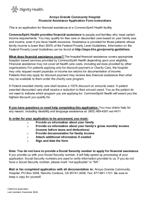 California Financial Assistance Application