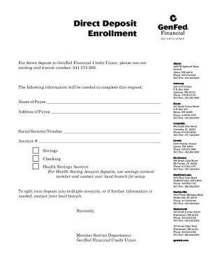 Direct Deposit Enrollment Form