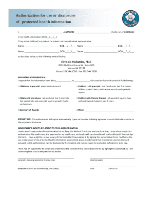 Authorization for Health Information Disclosure