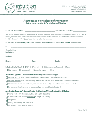 Authorization for Release of Information