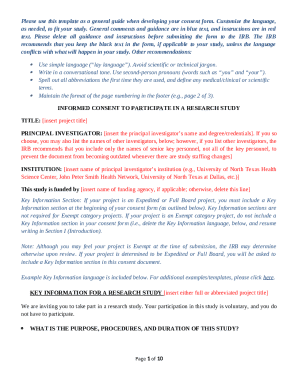 Informed Consent Form Template