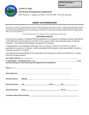 Agent Authorization Form