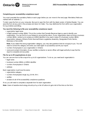 Ontario Accessibility Compliance Report