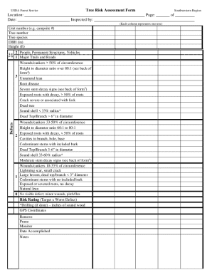 USDA Tree Risk Assessment Form