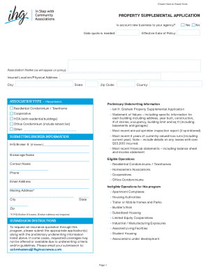 Property Supplemental Application