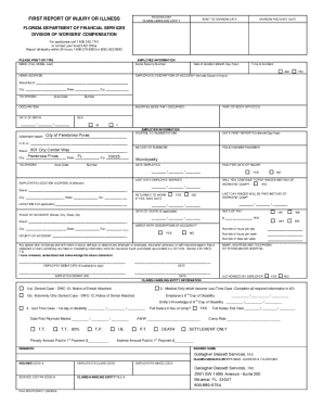 Florida First Report of Injury or Illness