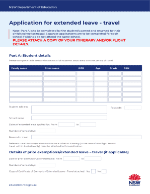 Extended Leave Application Form
