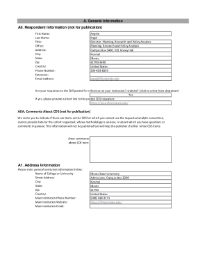Illinois State University CDS Form