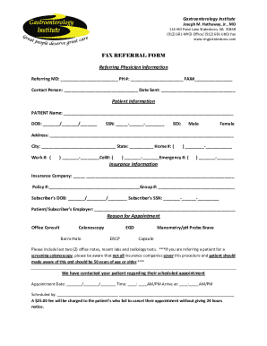 Gastroenterology Referral Form
