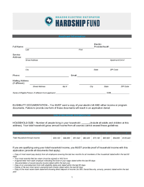 Electric Discount Application Form