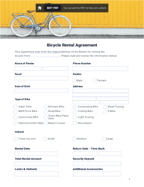 Bicycle Rental Agreement
