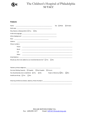 Patient Registration Form