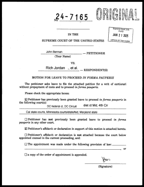 Motion for Leave to Proceed in Forma Pauperis