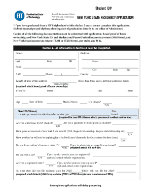 New York State Residency Application