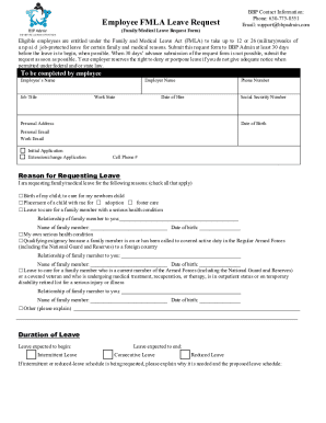 FMLA Leave Request Form