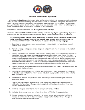 VA Fisher House Guest Agreement