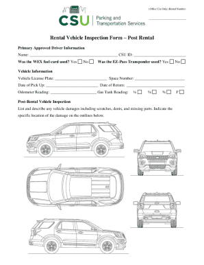 Rental Vehicle Inspection Form