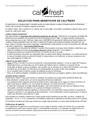 California CalFresh Benefits Application