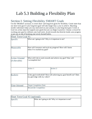 Flexibility Plan Template
