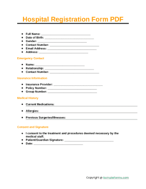 Hospital Registration Form