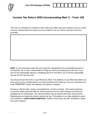 Income Tax Return 2023 Form 12S