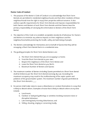 Renter Code of Conduct