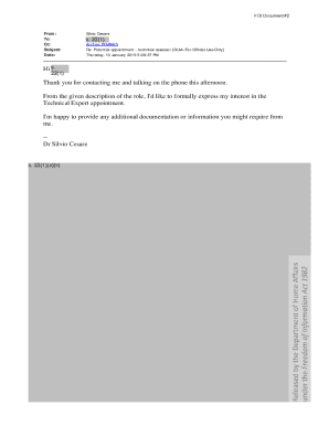 Technical Expert Appointment Letter