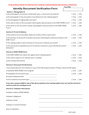 Identity Document Verification Form