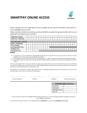 SmartPay Online Access Registration Form