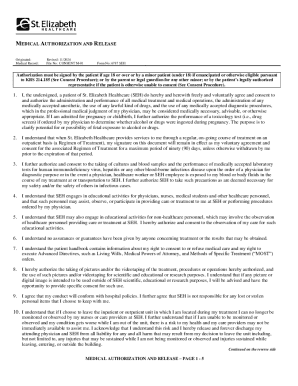 Medical Authorization and Release Form