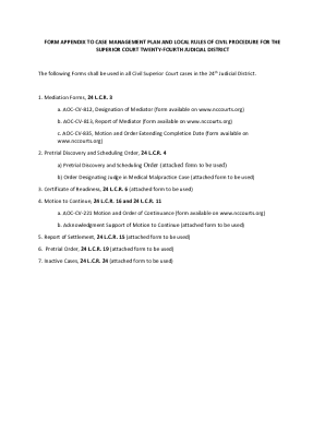 North Carolina Civil Pretrial Discovery and Scheduling Order