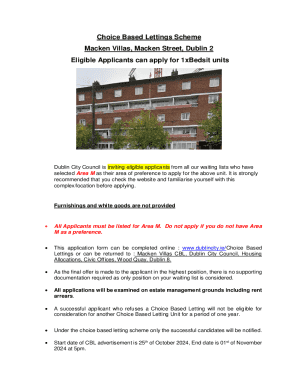 Choice Based Lettings Application Form
