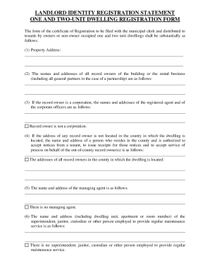 New Jersey Landlord Identity Registration Form