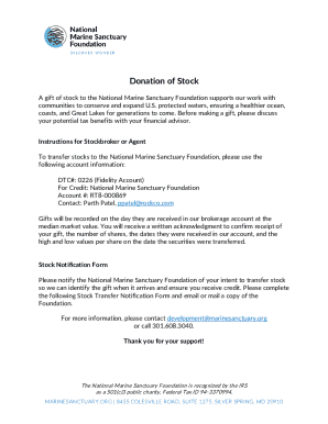 Stock Transfer Notification Form