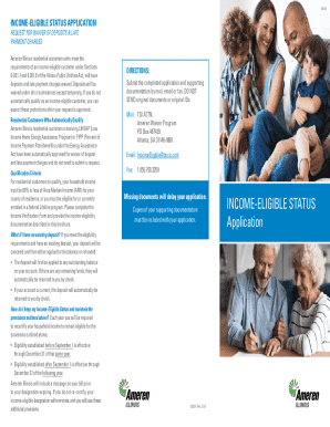 Income-Eligible Status Application