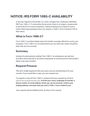 IRS Form 1095-C Availability Notice