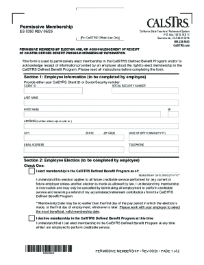 Permissive Membership Election Form