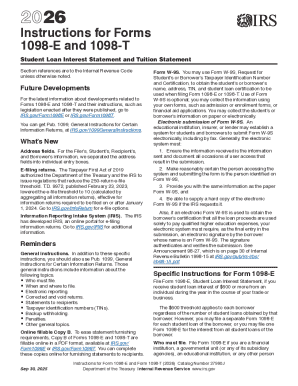 IRS Form 1098-T Instructions