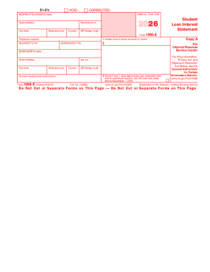 Form 1098-E Student Loan Interest Statement