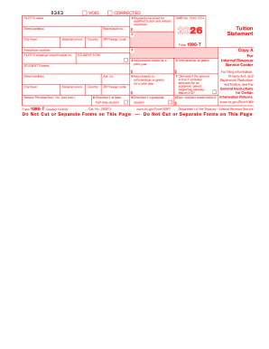 Form 1098-T Tuition Statement