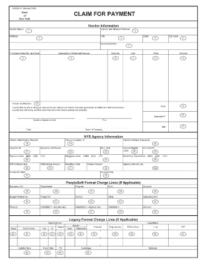 New York State Claim for Payment Form