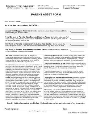 Parent Asset Form