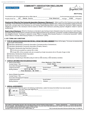 Community Association Disclosure Form