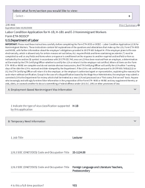 Labor Condition Application for H-1B Workers