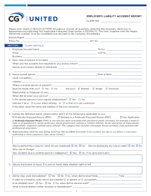 Employer's Liability Accident Report