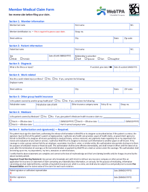 Member Medical Claim Form