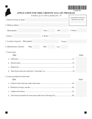 Maine Tree Growth Tax Law Application