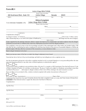 Ethics Complaint Form