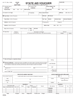 New York State Aid Voucher