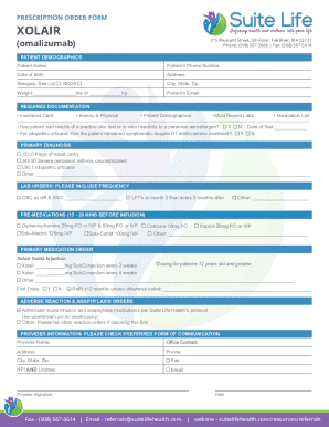 Prescription Order Form